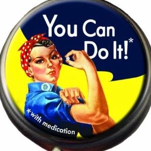 Rosie The Riveter Travel Pill Box